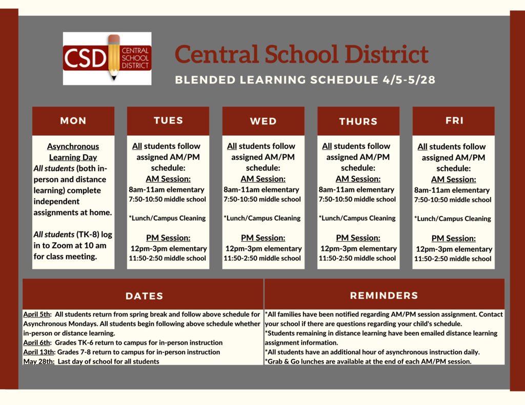Blended Schedule