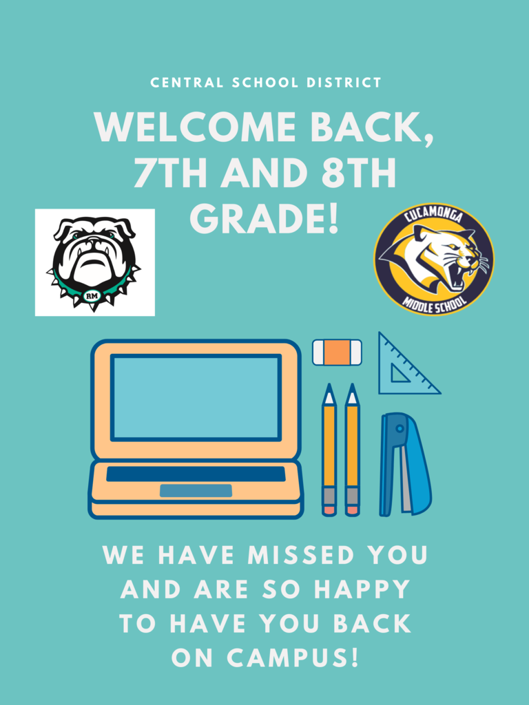 Welcome Back 7th and 8th Grade Students