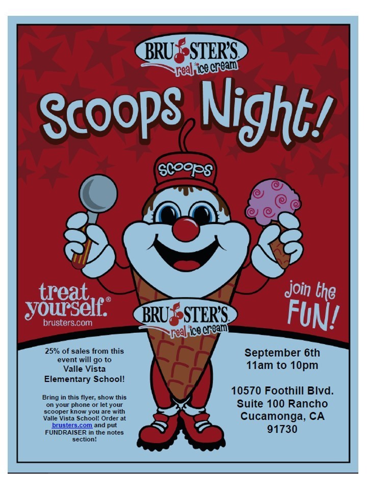 Bruster's Ice Cream Scoop Night 9/6/23